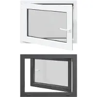 vidaXL Fenêtre de cave RISOR 80 x 50 cm PVC et verre, anthracite
