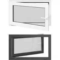 vidaXL Fenêtre de cave RISOR 100 x 70 cm PVC et verre, anthracite