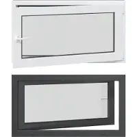 vidaXL Fenêtre de cave RISOR 110 x 60 cm PVC et verre, anthracite