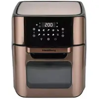 Klausberg Four Électrique et Friteuse KB-7598 Noir 12 Litres 1800 W avec Minuterie Digitale et Fonction de Circulation d'Air