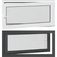 vidaXL Fenêtre de cave RISOR 120 x 60 cm PVC et verre, anthracite