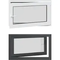 vidaXL Fenêtre de cave RISOR 100 x 60 cm PVC et verre, couleur anthracite