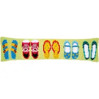 Vervaco Fermasoldi "Summer shoes", motif de broderie prédessiné, 80x20 cm