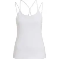 Adidas Femmes, T-shirt de sport, Studio – Schmales Tanktop mit Riemchendesign auf der Rückseite (L), Blanc, L
