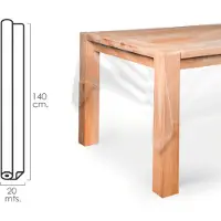 ORYX Rouleau de nappe en caoutchouc 140 cm. x 20 mètres. Transparent