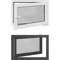vidaXL Fenêtre de cave RISOR 90 x 50 cm PVC et verre, anthracite