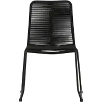 Ebuy24 Lindos chaise de jardin noir.