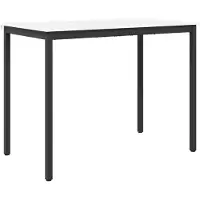 vidaXL Table de bar blanche 140 x 80 x 105 cm en pin massif
