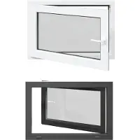 vidaXL Fenêtre de cave RISOR 90 x 70 cm PVC et verre, anthracite