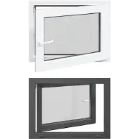 vidaXL Fenêtre de cave RISOR 80 x 60 cm PVC et verre, anthracite