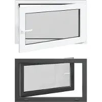 vidaXL Fenêtre de cave RISOR 100 x 60 cm PVC et verre, couleur anthracite