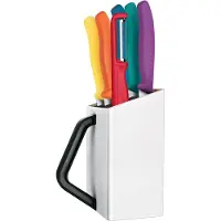 Victorinox Swiss Classic 6.7126.6C1, Multicolor, set de 6 couteaux avec bloc de rangement