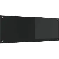 vidaXL Dos de cuisine noir 110 x 40 cm Verre trempé