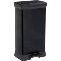 Curver Poubelle De Cuisine A Pédale - 50 L - Noir