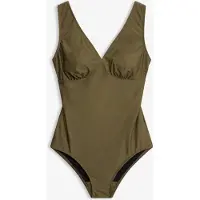 Bonprix Maillot 1 pièce sculptant à col en V, maintien modéré