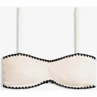 Bonprix Haut de maillot bandeau orné d’une broderie