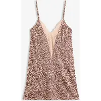 Bonprix Nuisette en satin à imprimé léopard