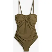 Bonprix Maillot 1 pièce sculptant style croisé, maintien léger