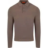 Suitable Compact Coton Polo Taupe Marron taille XXL