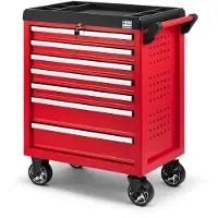 HBM servante à outils garnie, 154 pièces, rouge