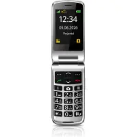 Beafon SL645 LTE - 4G, gamme Silver Line, téléphone à clapet à grosses touches, noir et argent