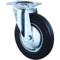 BS Rollen Roulette pivotante Ø roue 200 mm Capacité de charge 205 kg Plateau en caoutchouc plein L135xl110 mm