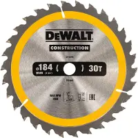 DeWalt Lame de scie circulaire 184-16 mm 30 dents DT1940-QZ - Chantier de construction - Bois avec clous