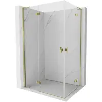 Mexen Mist-H L Duo cabine de douche pivotante 100 x 95 cm, transparent, or - 8A5L-100L-095P-50-00