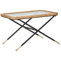 Mauro Ferretti table basse Saint Barth 70x50x45 cm noir marron