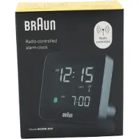 Braun Réveil radioguidé numérique 7,5x7,5x4,5cm noir