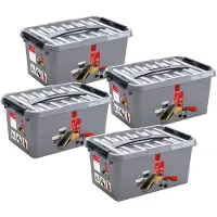 Sunware Q-line boîte de cirage avec insert/compartimentage 6 litres - set de 4 pièces