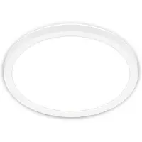 Briloner Tava LED Plafonnier, Plat, Lumière indirecte, Lumière blanc neutre, Blanc, Ø24 x 3 cm