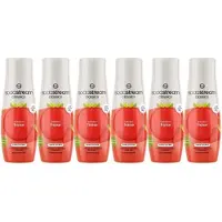SodaStream Concentrés - Lot de 6 concentrés de fraise sans sucre - Jusqu'à 54 L de boissons - 440 ml