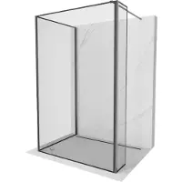 Mexen Kioto Paroi de douche à l'italienne 120x90x40cm, Gun Gray, 3 éléments