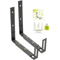 Garden ID Jardiniere Support Wall Hook Noir