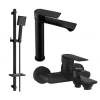 Mexen Royo DQ45 Mélangeur lavabo et baignoire avec accessoires, noir (72213DQ45-70)