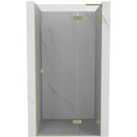 Mexen Lunar L Porte de douche pivotante droite 110 cm, transparente, or brossé - 834L-110-000-55-00-P