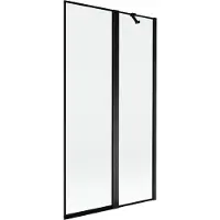 Mexen Mist Paroi pliante pour baignoire 2 parties droite 100 x 150 cm, cadre noir, noir - 8A9-100-011-70-70-P