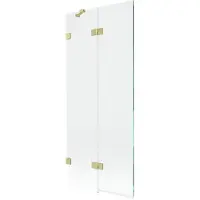 Mexen Lunar Paroi de douche 2 pièces gauche 80 x 150 cm, transparent, or brossé - 897-080-100-55-00-L