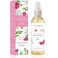 AromaFume Spray de tache de sauge blanche et de rose par | 100 ml/3,3 onces | Spray de sauge pour nettoyer l'nergie ngative et la protection |
