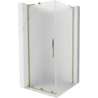 Mexen Velar L Cabine de douche 110x110 cm, or, verre trempé