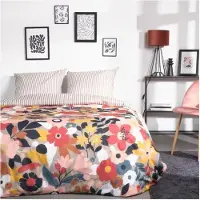 TODAY Linge de lit en coton SUNSHINE, double face, motif floral, 220 x 240 cm