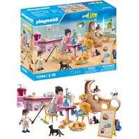 Playmobil 71744 Bar à chats avec 6 chats et 3 figurines. Ma vie. 72 pièces. À partir de 4 ans.