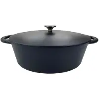 Baumalu Cocotte en fonte - - 336408 - Ovale 33 cm - Noir mat