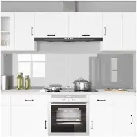 vidaXL Protection de cuisine 2 pcs Gris clair 110 x 60 cm verre trempé