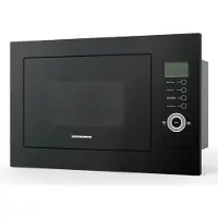 Heinner Four à micro-ondes encastrable HMW-25BIGBK, 25 l, 900 W, gril,tactile, écran LCD, verre noir