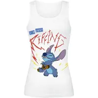 Lilo & Stitch Top Disney de - Riffing - M - XXL - pour Femme - blanc - Taille L