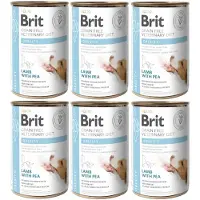 Brit Veterinary Diet Obesity Lamb&amp;Pea - Nourriture vétérinaire complète à base d'agneau et de pois pour les chiens adultes en surpoids - 12x400 g