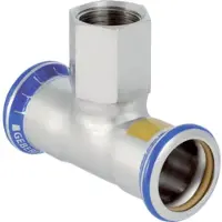 Geberit Té pour gaz Mapress d 35xRp 1/2, pour gaz naturel et gaz de ville, acier inoxydable