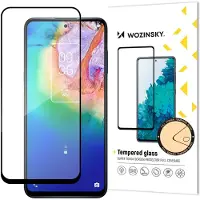 Wozinsky Protection intégrale de l'écran du TCL 20 5G, verre trempé 9H durable avec cadre résistant aux dommages, noir